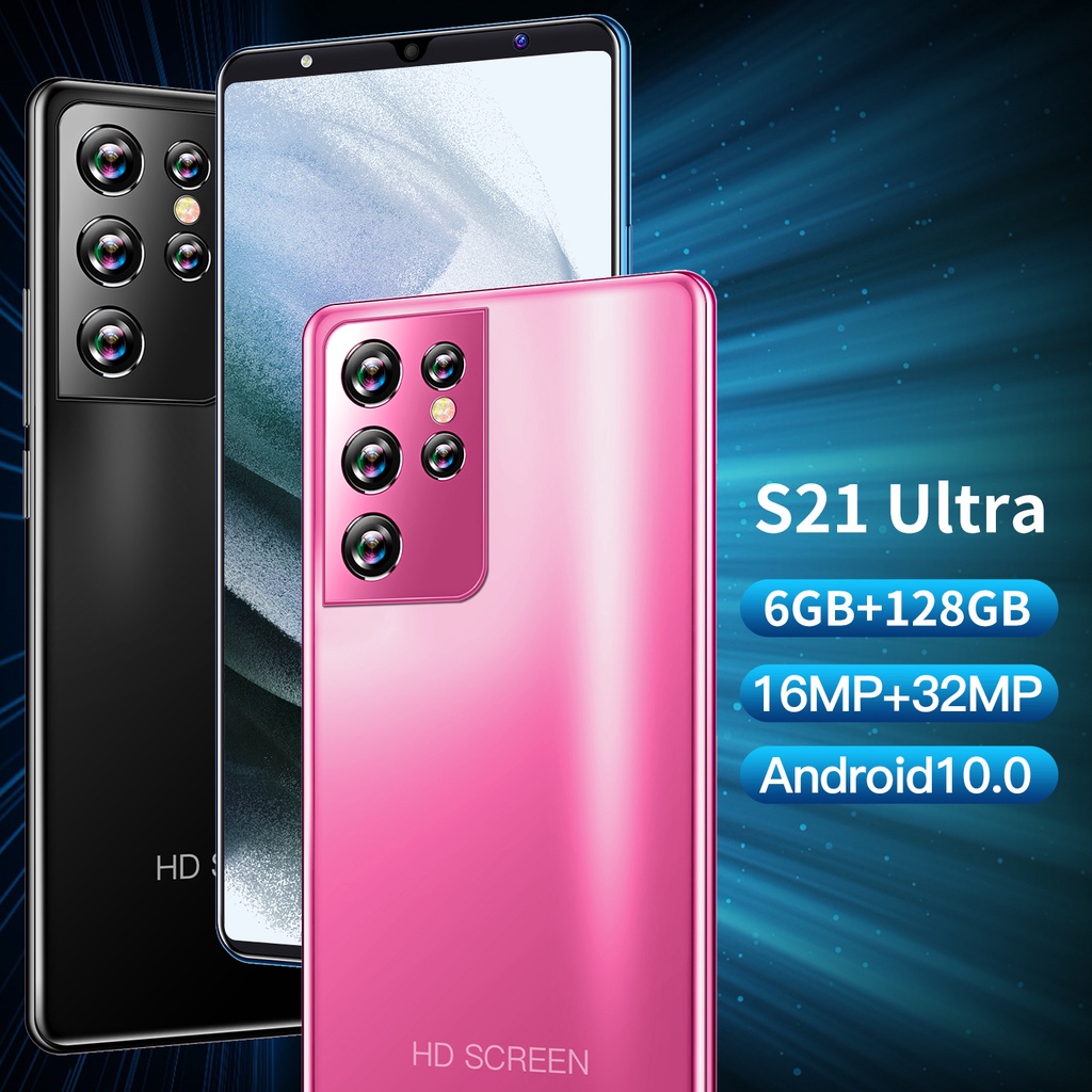 Ready HP murah Original S21U Ultra Smartphone 6.1 inci 6+128GB Android  baru Handphone Gratis ongkir