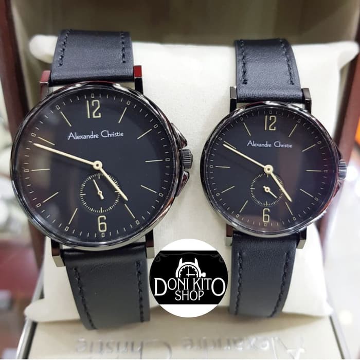 Hot Sale Jam Tangan Couple Alexander Cristie Original AC8458 Black Terkini
