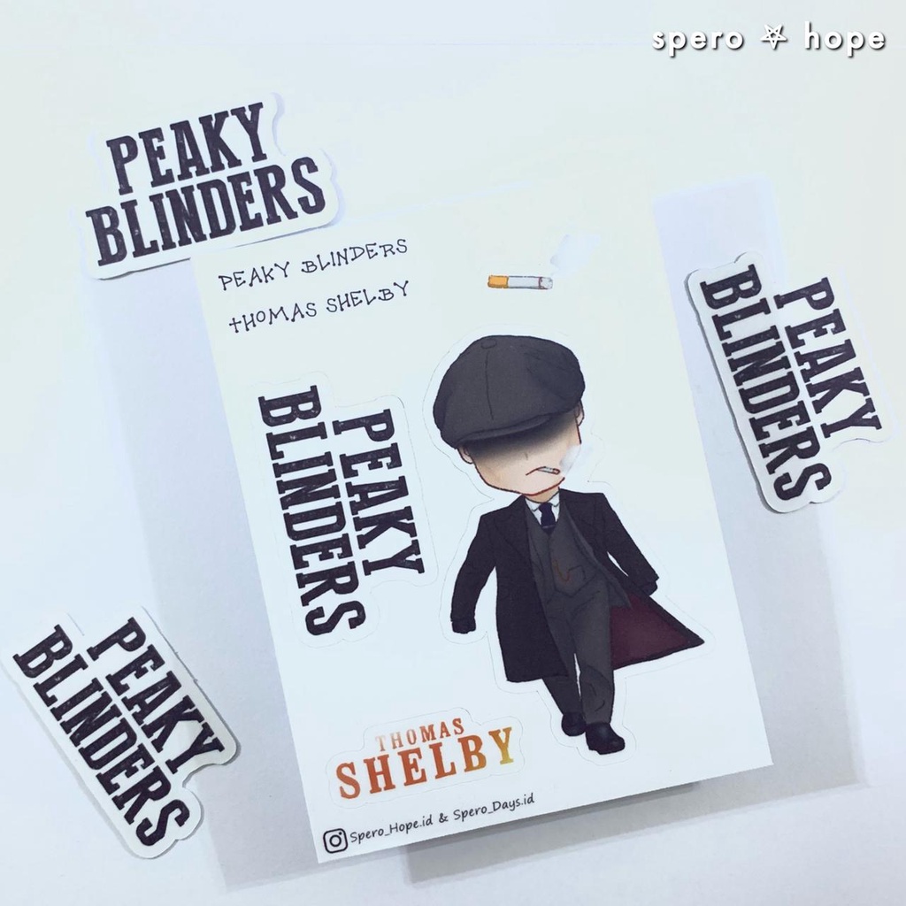 

SPEROHOPE - #PEAKY Cute Aesthetic Sticker Laptop Sticker Peaky Thomas DIY Diary Sticker Jurnal BUJO Planner Deco Stiker Hias Stiker Laptop