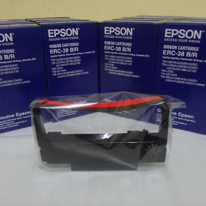 CARTRIDGE PITA RIBBON PRINTER EPSON TM-U220 - ERC 38 B - BLACK / HITAM