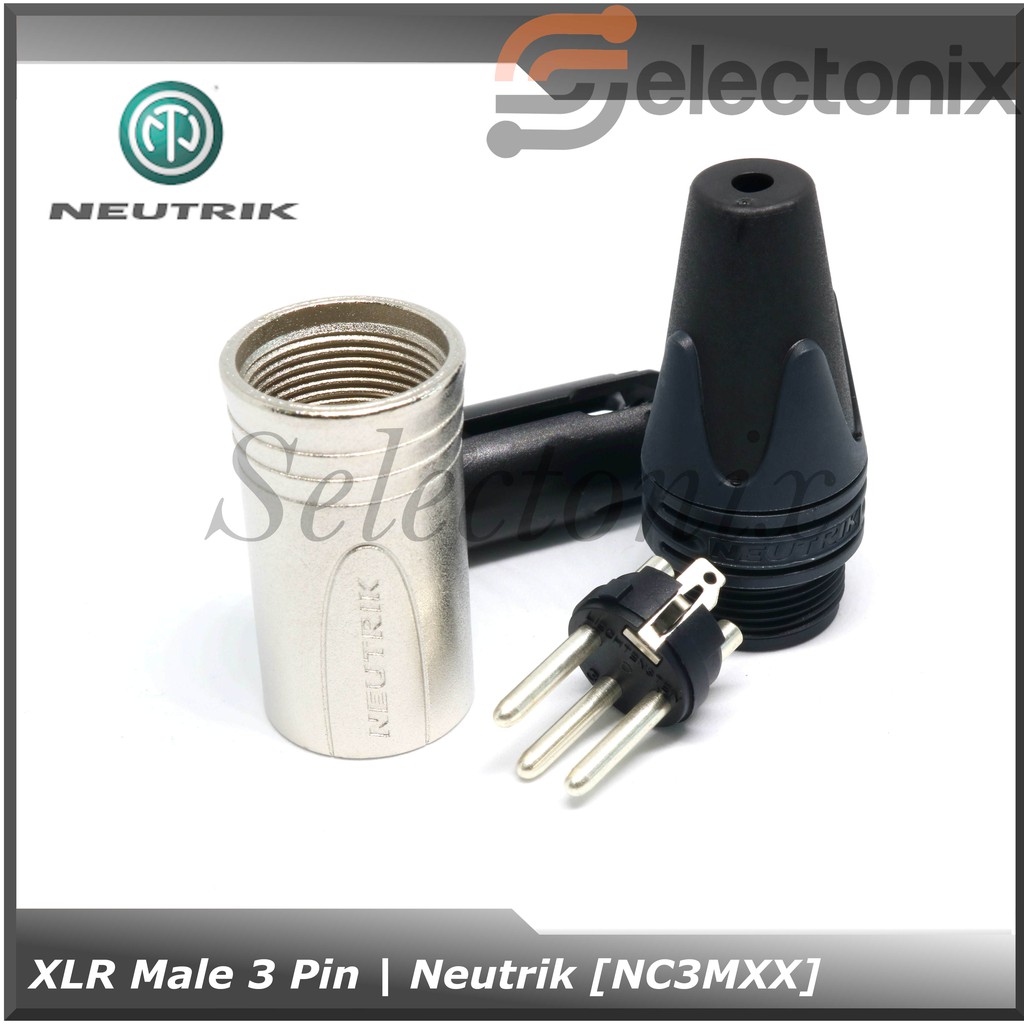 Konektor XLR 3 Pin Male | Neutrik [NC3MXX] / [NC3MXX-B]