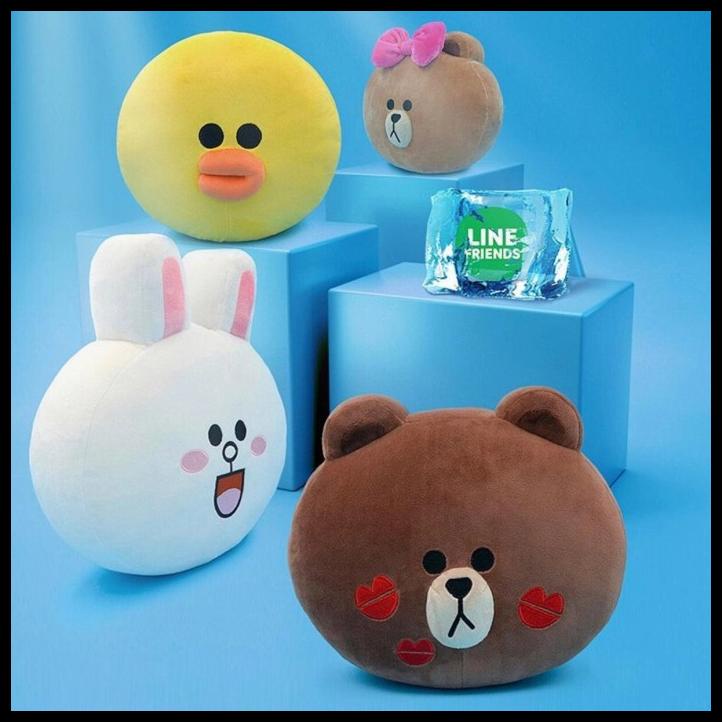 Boneka Bantal Line Pillow Line Friends Brown 35 Cm