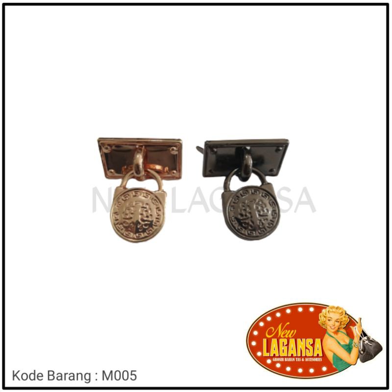 (M005) Variasi Gembok Versace - Aksesoris Tas & Dompet Wanita Fashion (IMPORT)