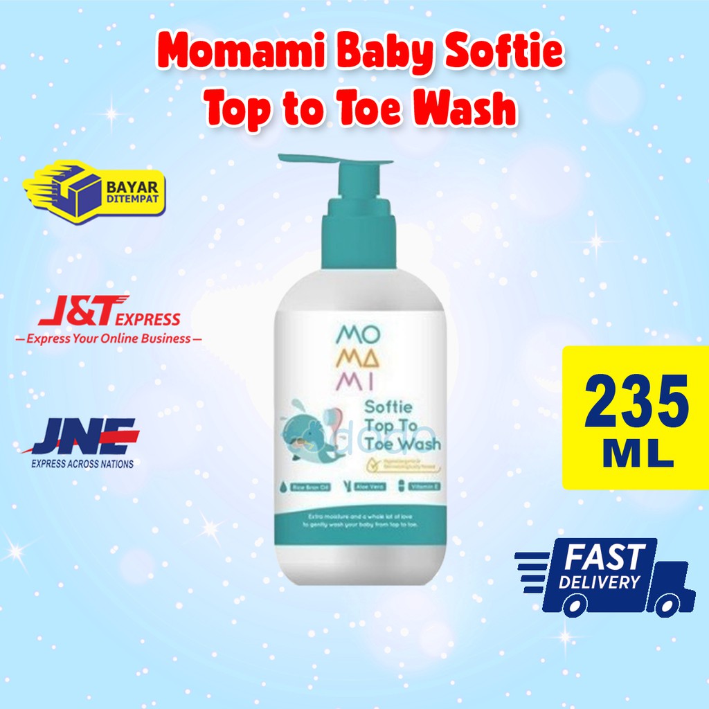 Sabun Shampo Bayi Momami Baby Softie Top to Toe Wash 235ml