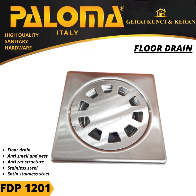 FLOOR DRAIN PALOMA FDP 1201 SARINGAN AIR  GOT  Anti Serangga KECOA BAU TIKUS KAMAR MANDI