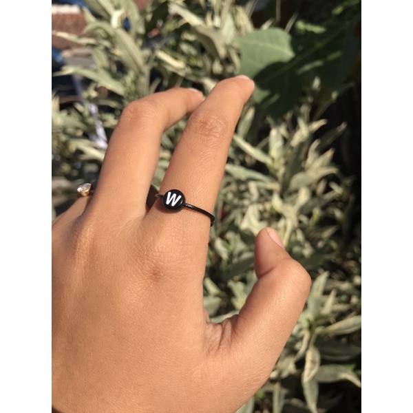 Cincin Inisial Bulat / Cincin Tali / Cincin Inisial