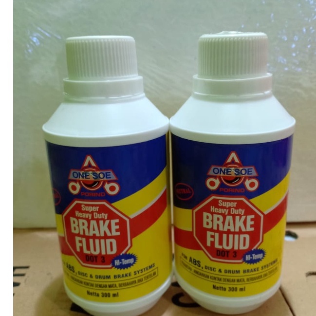 Minyak Rem Oil Oli Brake Fluid ONE SOE ( Dot-3 / Dot 3 ) Varian Warna Merah dan Putih (300ml)