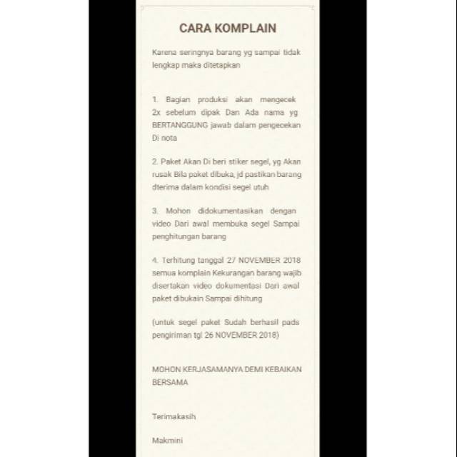 

CARA KOMPLAIN (SYARAT DAN KETENTUAN)