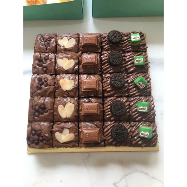 

Brownies fudge Nutella Topping