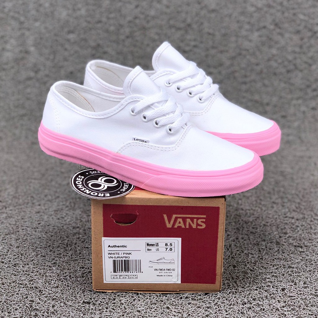 pink & white vans