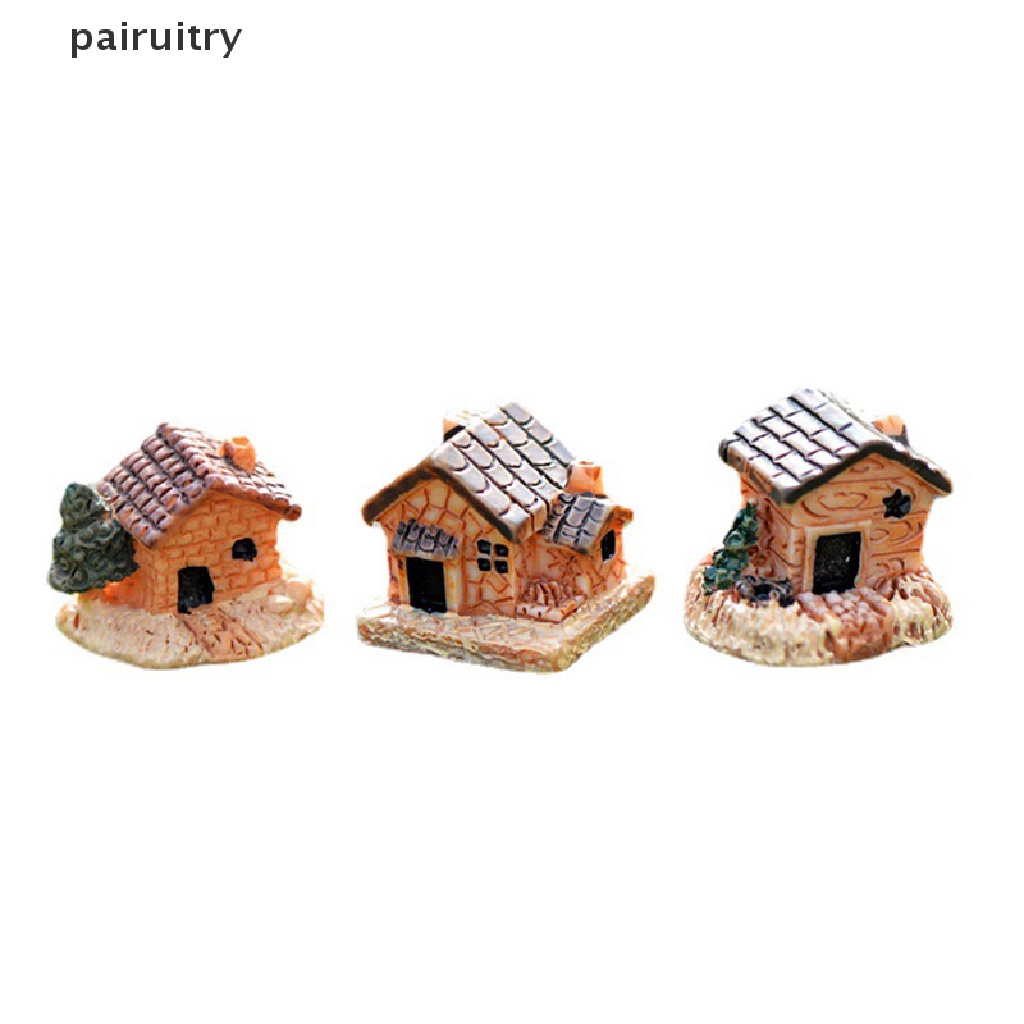 Prt 1pc Miniatur Rumah Bahan Resin Untuk Dekorasi Tamanoutdoor PRT