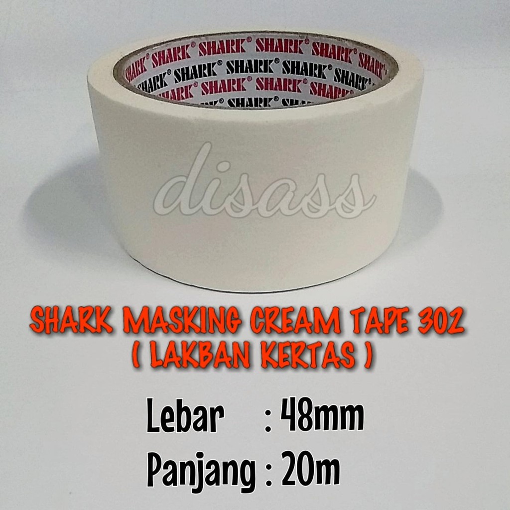 

SHARK MASKING CREAM TAPE 302 48mm (Lakban Kertas) - DISASS JOGJA