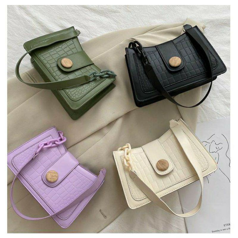 HF LONI QUEEN - TAS WANITA SHOULDERBAG RANTAI ELEGAN