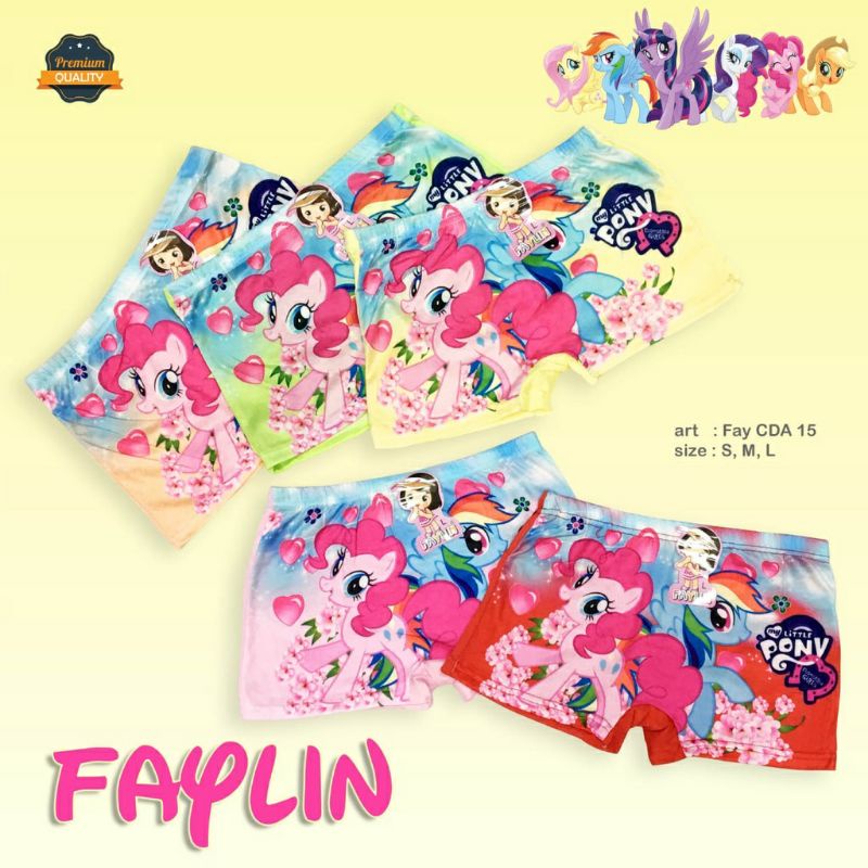 FAYLIN  |celana dalam Boxer Anak Perempuan / LITTLE PONNY / dalaman anak murah/size S-XL