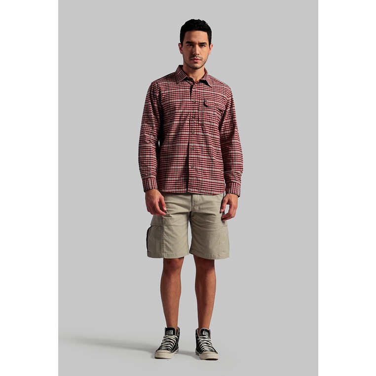 Kemeja MGEE Original Outdoor Lengan Panjang Distric 020 Red