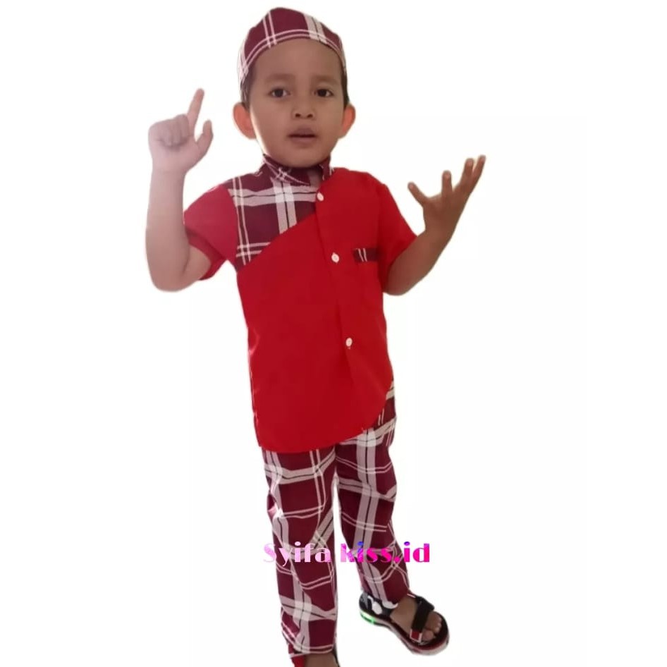 STELAN ANAK MURAH / STELAN ANAK LAKI LAKI/ STELAN KOKO BATIK 1-8 TAHUN