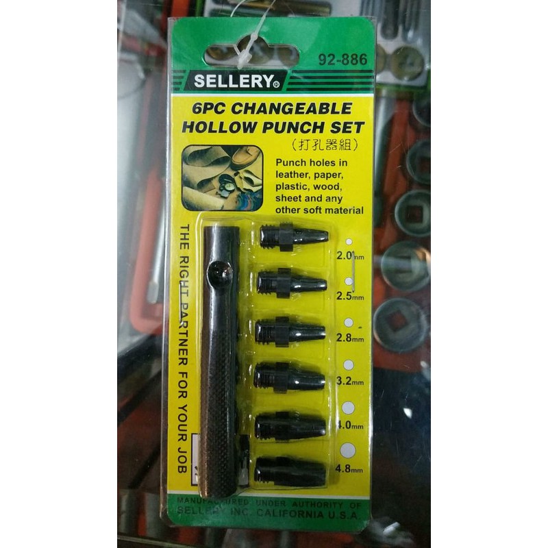 

Sellery Changeable Hollow Punch 2-4,8mm