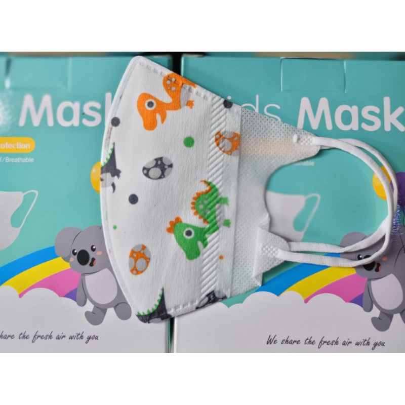 MASKER DUCKBILL ANAK MOTIF ECER PER 10 PCS