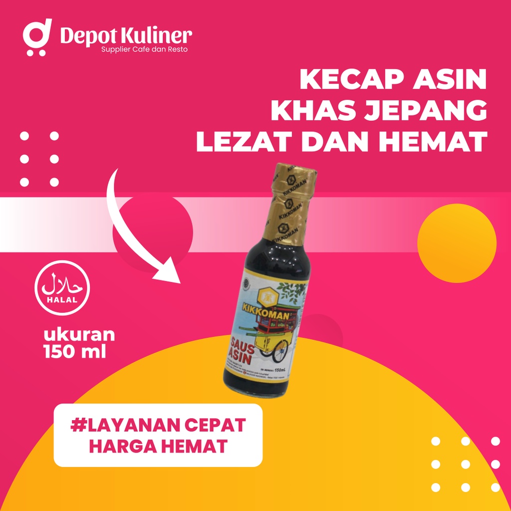 Kikkoman Kecap Asin Jepang 150ml dan 620ml