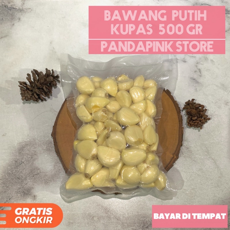 

500gr Bawang Putih Kupas Bersih (Kating/Biasa)