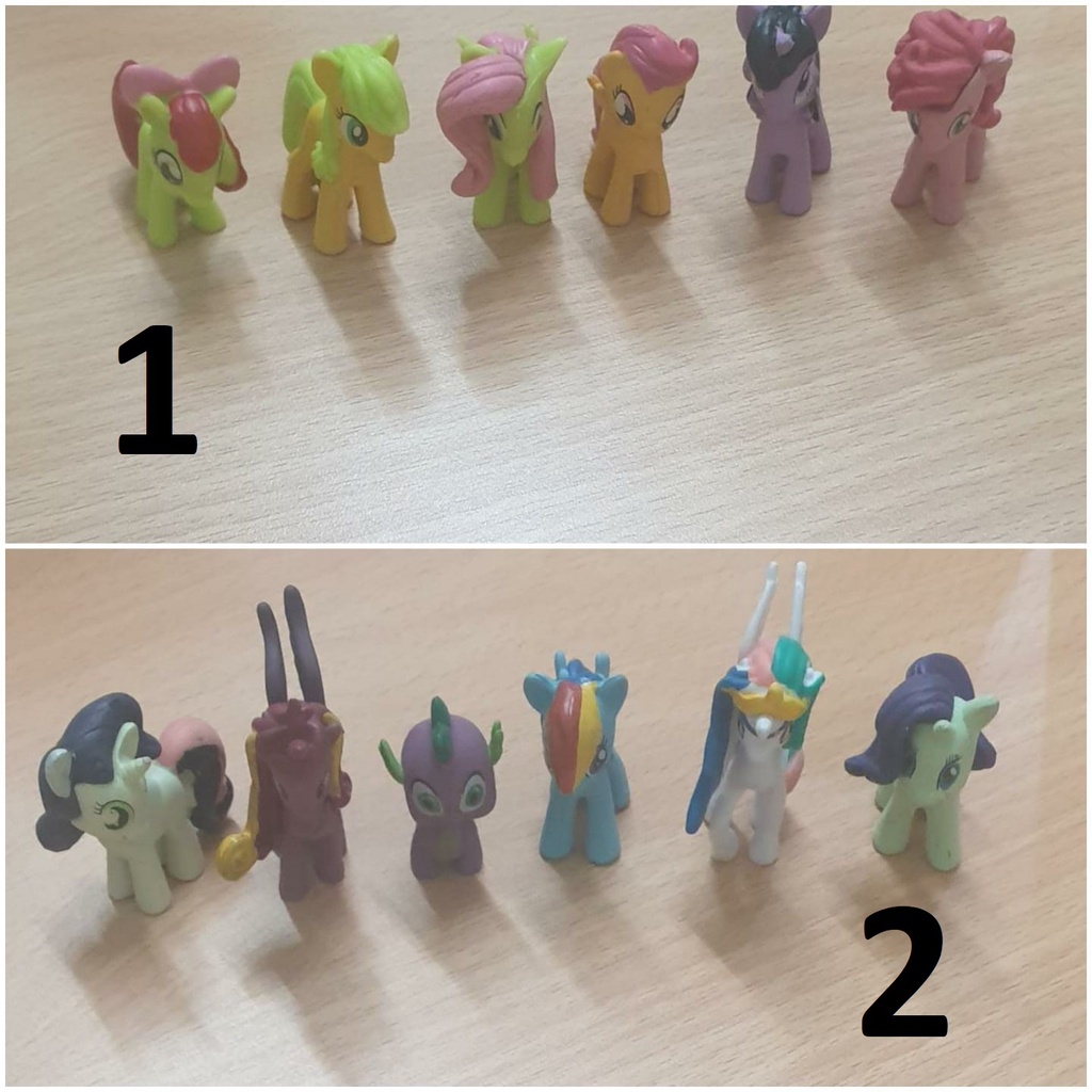 Cake Topper Action Figure Hiasan Kue Unicorn My Little Pony 1set 6Pcs