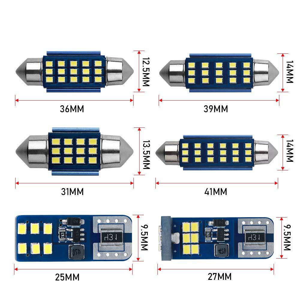 Lanfy Lampu Led Mobil Putih SMD Bulb Diode 12V Dome Light