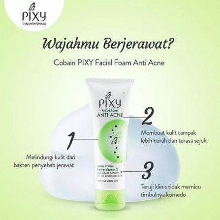 Pixy Facial Foam Brightening | Anti Acne | Scrub Dull Off Polish Sabun Pembersih Wajah