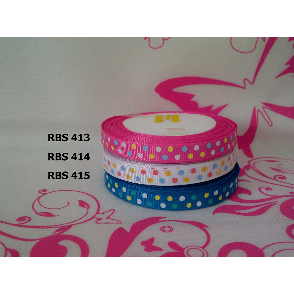 

[10 YARD] PITA GROSGRAIN MOTIF POLKADOT SALE RBS 413,414,415