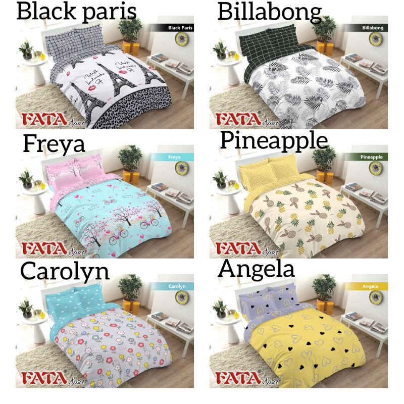 Bedcover Signature Bed Cover Set Sprei Fata Ukuran King Size 180x200 Dan Queen Size 160x200 Shopee Indonesia