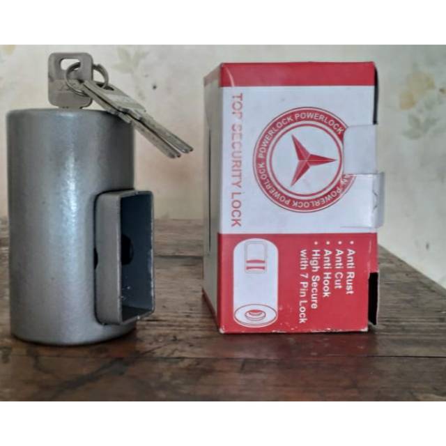 Kunci gembok folding gate gembok folding gate anti maling anti potong "TOP SECURITY LOCK"