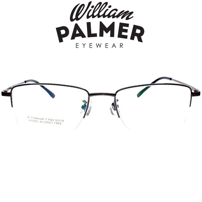 William Palmer Kacamata Pria Wanita Titanium 1103  Gunmetal