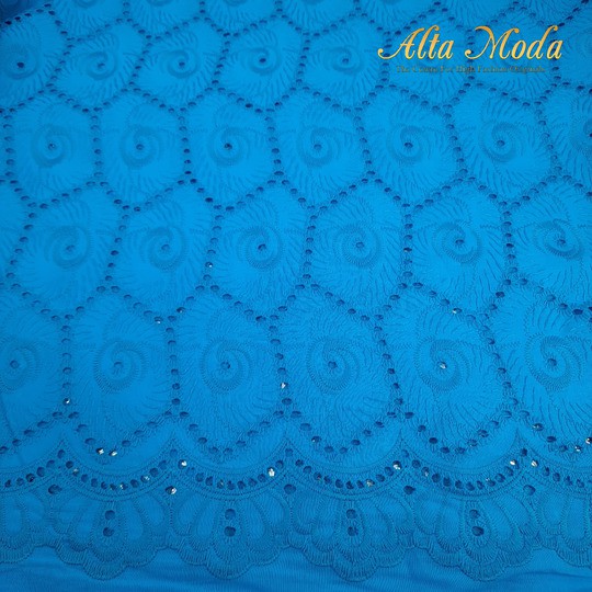 

Alta Moda Katun Bordir Spiral Biru (1M)