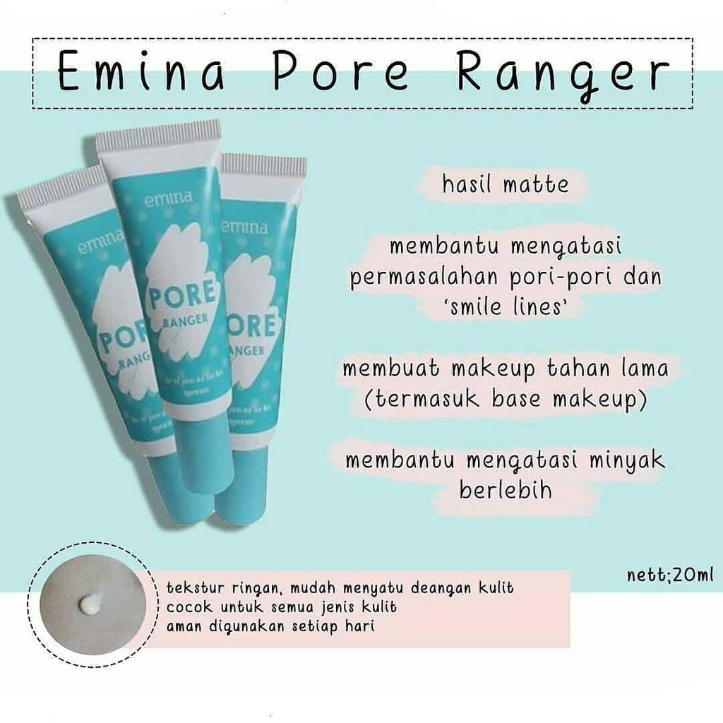 emina pore ranger blur out pores baby skin emina primer bpom original (KIM)