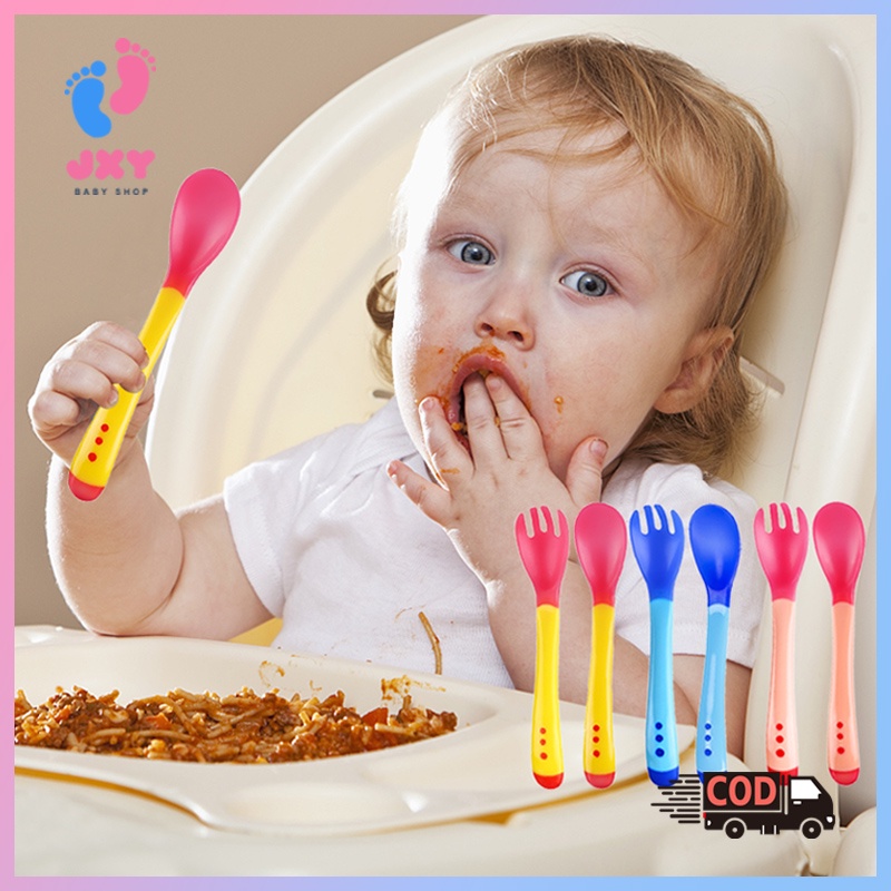 Sendok makan bayi silikon/Sendok silikon bayi/Sendok peka suhu L26