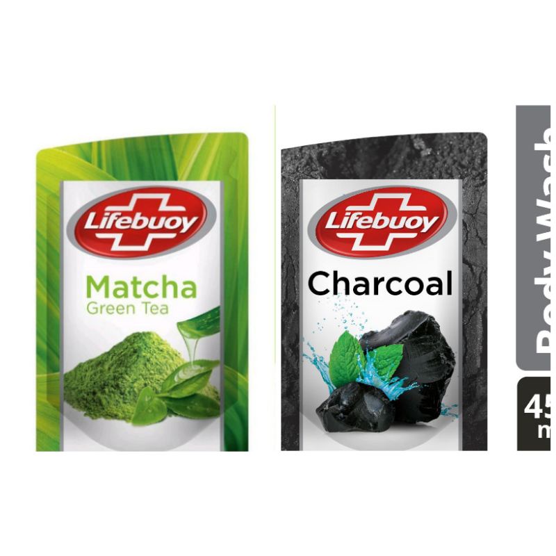 LIFEBUOY BODY WASH ANTIBACTERIAL MATCHA & CHARCOAL 450 ML REFILL