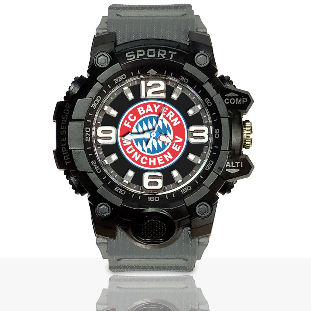 Jam Tangan Custom FC BAYERN MUNCHEN Ruber- Water Resistant