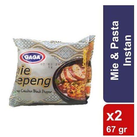 

Gaga Mie Gepeng Kuah Ayam Lada Hitam 67gr x2