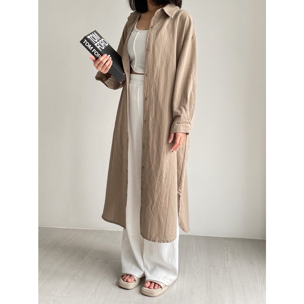 Peach Poppy ADELE Oversized Shirtdress - Dress Wanita Oversized