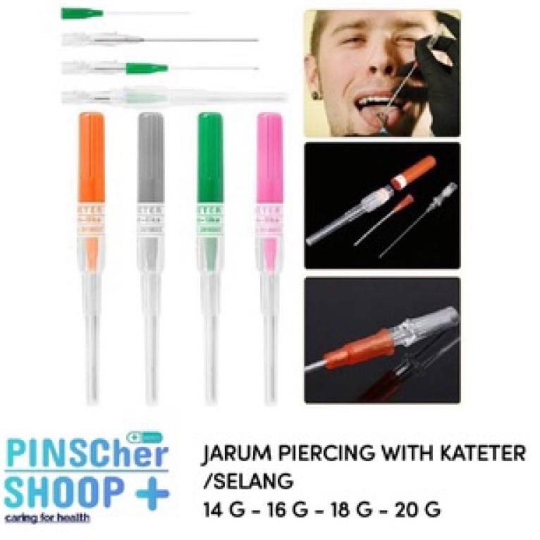 NEW ARRIVAL 8835 Jarum tindik / jarum abocath / jarum piercing 14G,16G,18G,20D ㊊