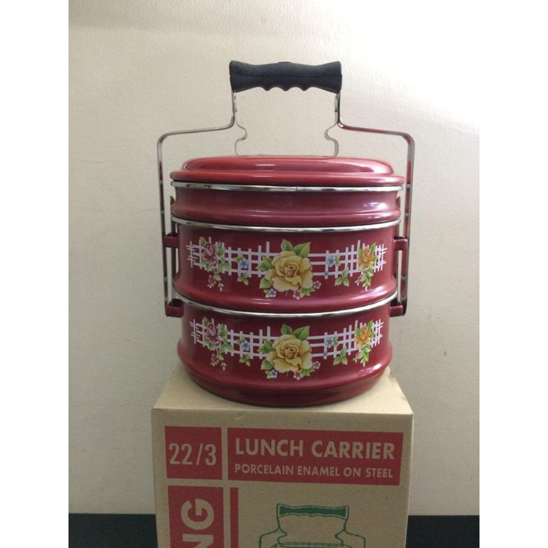 RANTANG ENAMEL / TENONG JADUL 22CM / 3 SUSUN