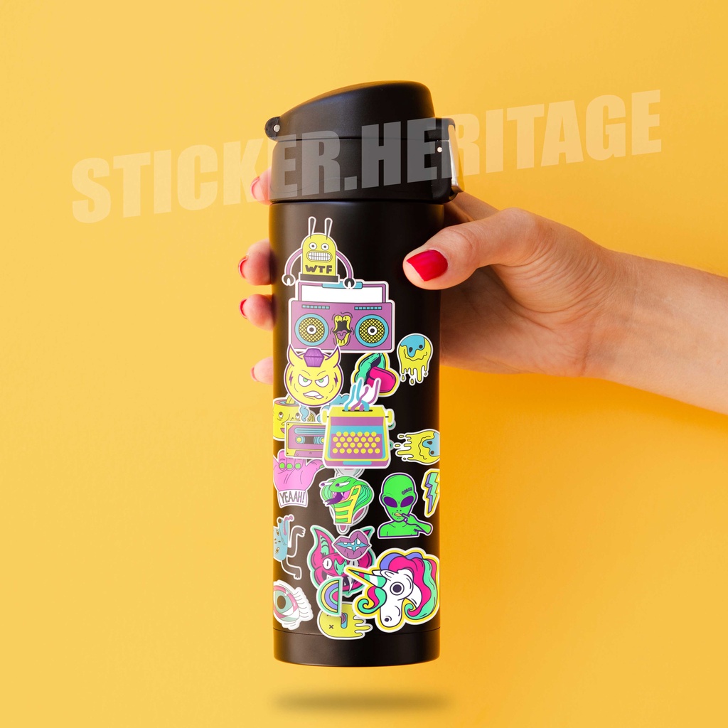 sticker monster design untuk laptop, tumblr,laptop, diy