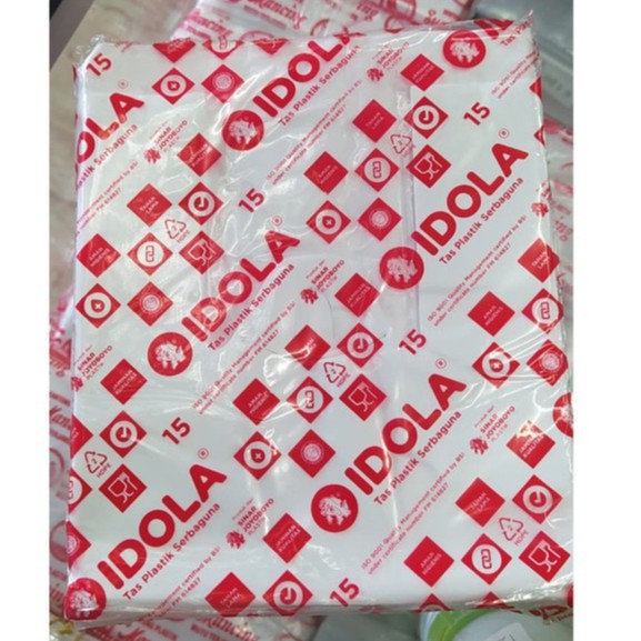 kantong kresek IDOLA / tas plastik serbaguna uk 15x33 isi 50 lembar