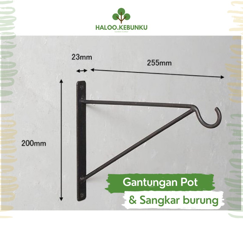 HK Rak Pot Bunga Gantung bahan Besi kokoh