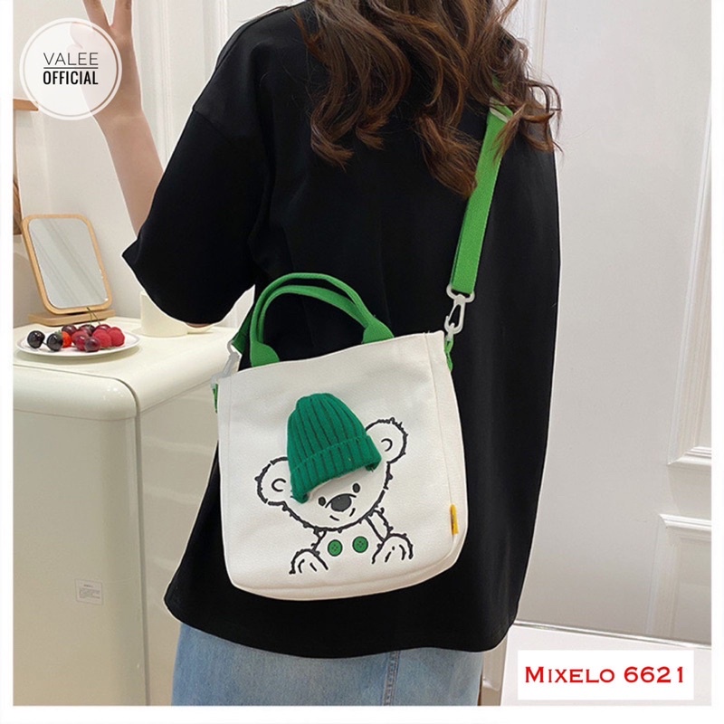 TAS WANITA CEWEK TOTE BAG BEAR 6621 TAS MODEL KOREA CEWEK SIMPEL MURAH TERBARU