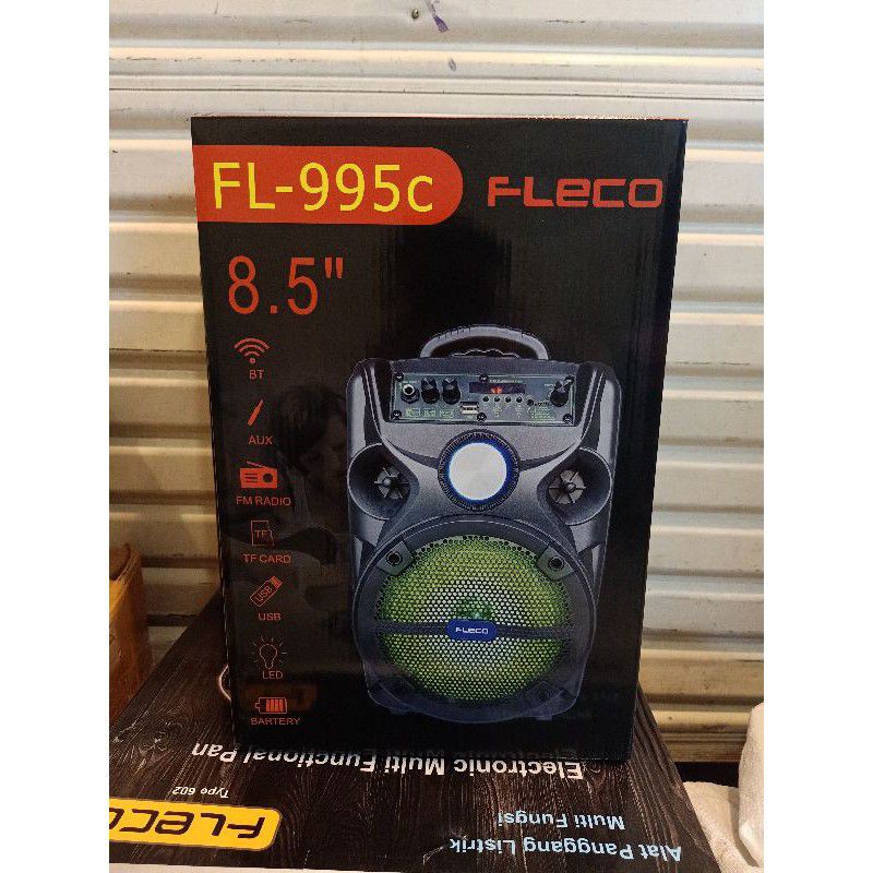 SPEAKER BLUETOOTH FLECO 8'5 INCH FL-995C//FREE MIC KAROKE + REMOTETt-2