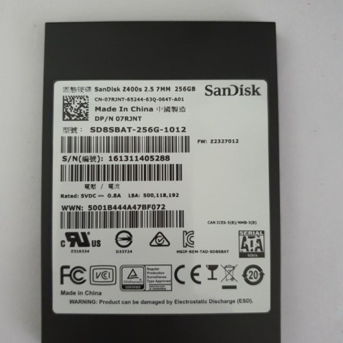 SanDisk SSD SATA 256gb