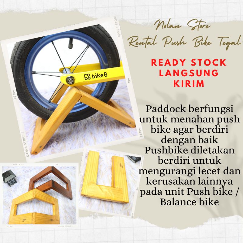 Paddock push bike / Standar push bike / Paddock Balance bike / Dudukan Balance bike / Paddock sepeda