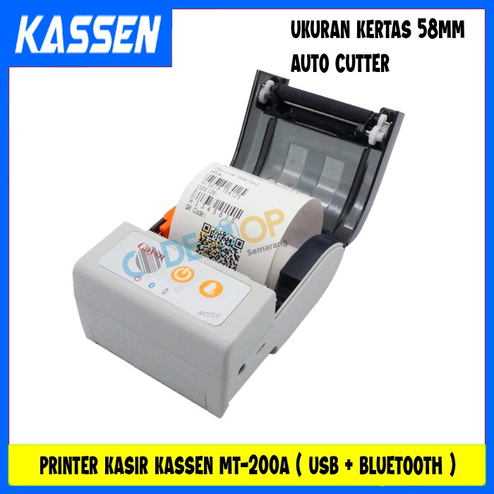 Jual RECEIPT PRINTER BLUETOOTH KASSEN MT200A Struk Thermal 58mm Auto