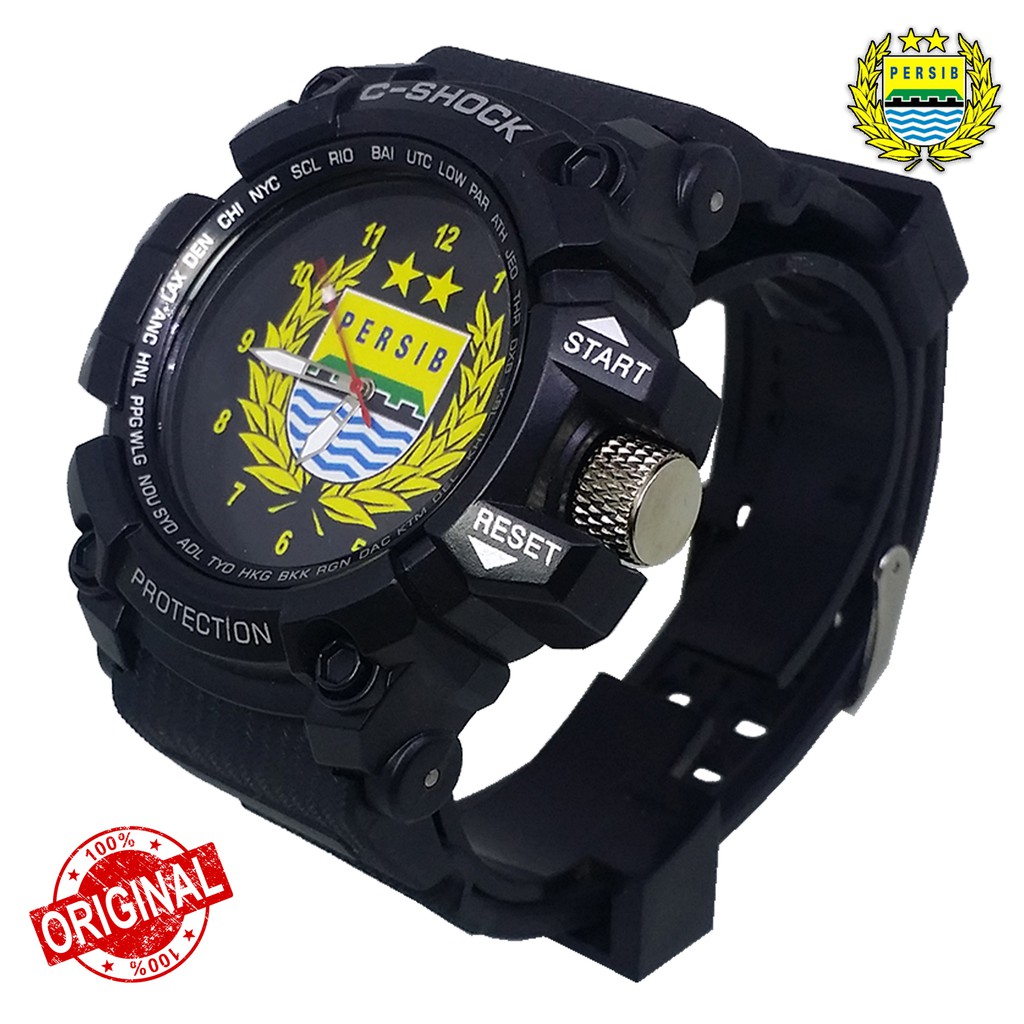 { BEST QUALITY } JAM PERSIB OUTDOOR ANTI AIR MOTIF PERSIB SAYAP HITAM