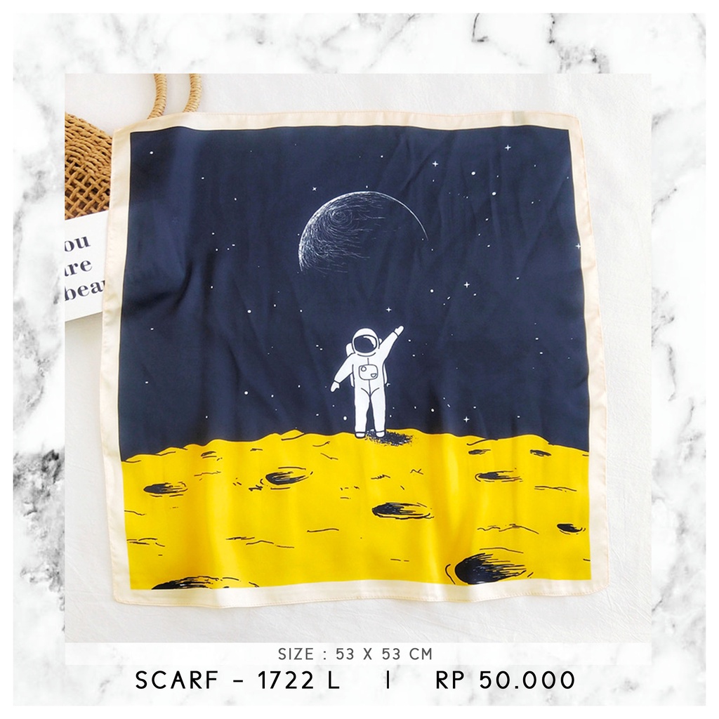 SCARF / SYAL KOREA / NECK SCARF  (SIZE 53 X 53)-1722 L